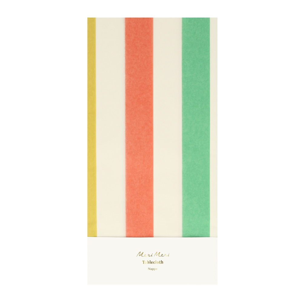 Picture of Multi Striped Paper Tablecloth
