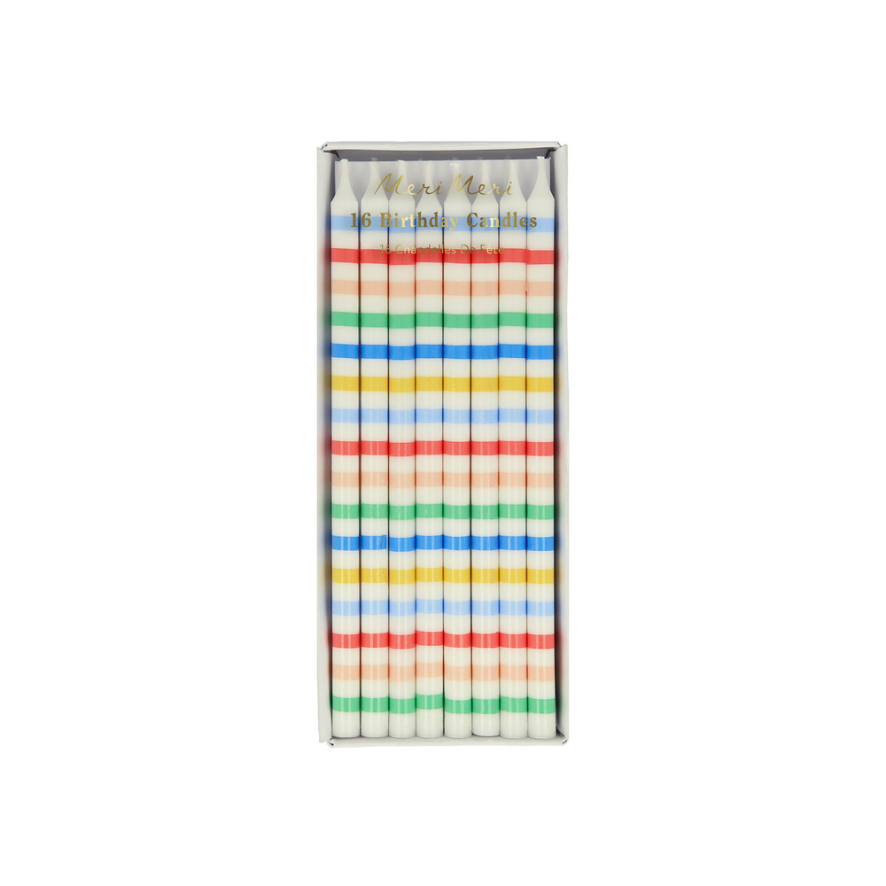 Picture of Multi Stripe Candles (x 16)