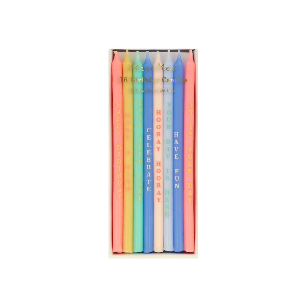 Picture of Birthday Phrases Candles (x 16)