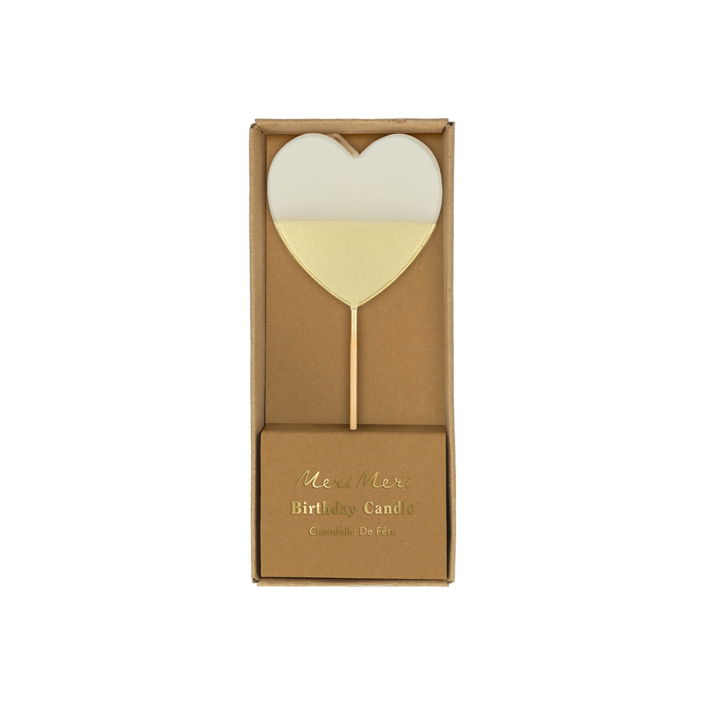 Picture of Gold Dipped Heart Candle (x 1)