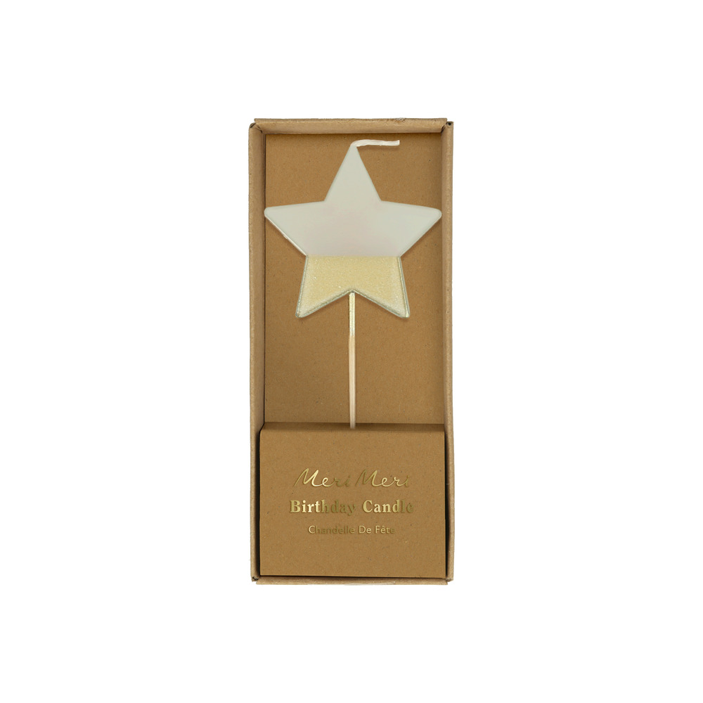 Picture of Gold Dipped Star Candle (x 1)