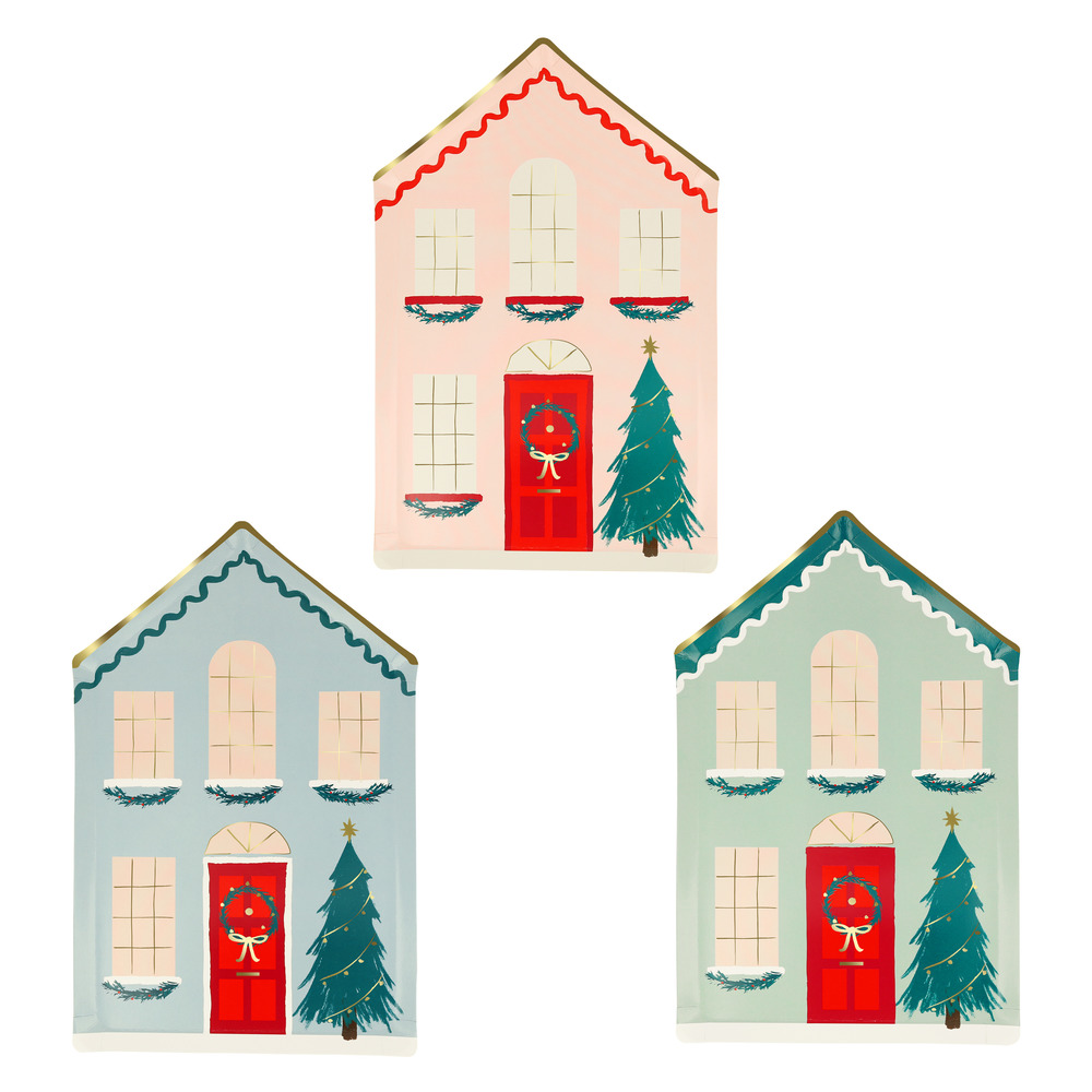Picture of Festive House Plates (x 8)