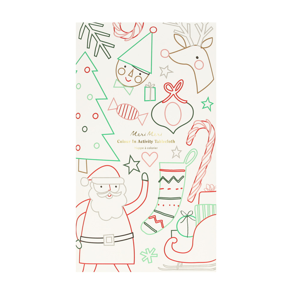 Picture of Christmas Color In Activity Tablecloth