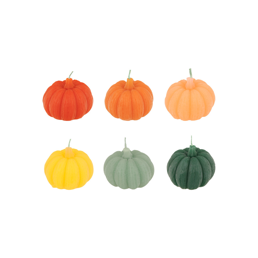 Picture of Mini Rainbow Pumpkin Candles (x 6)