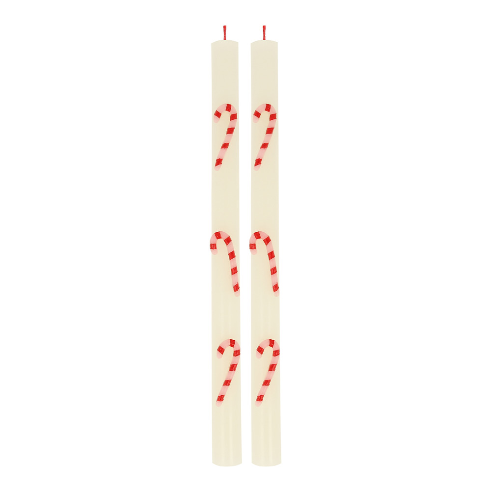 Picture of Candy Cane Table Candles (x 2)