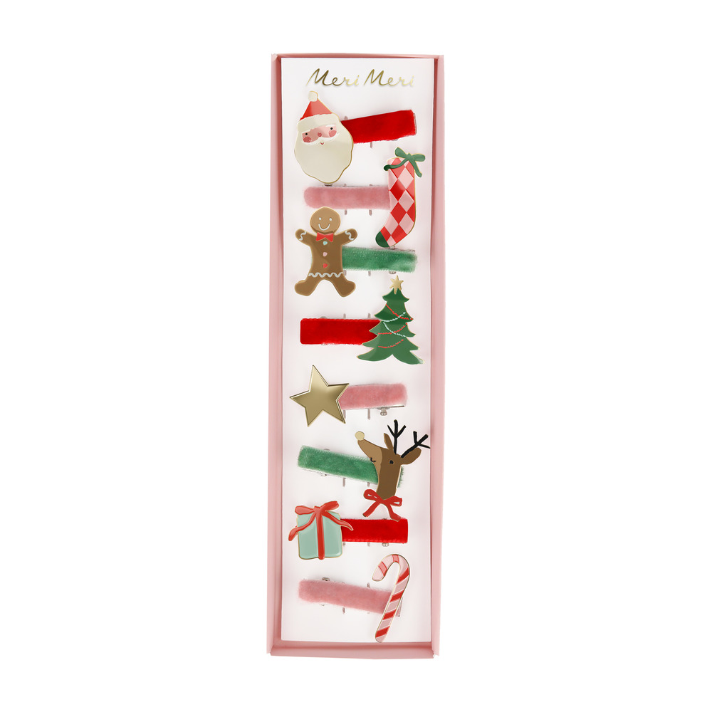 Picture of Jolly Christmas Hair Clips (x 8)