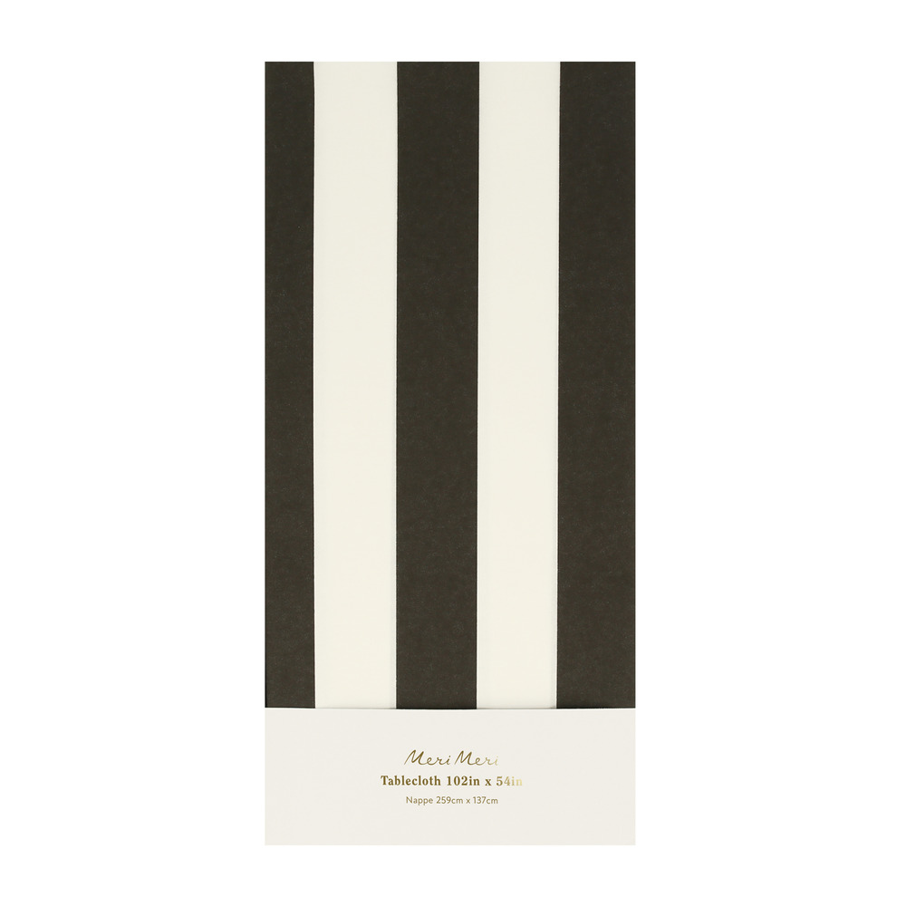 Picture of Black Striped Tablecloth