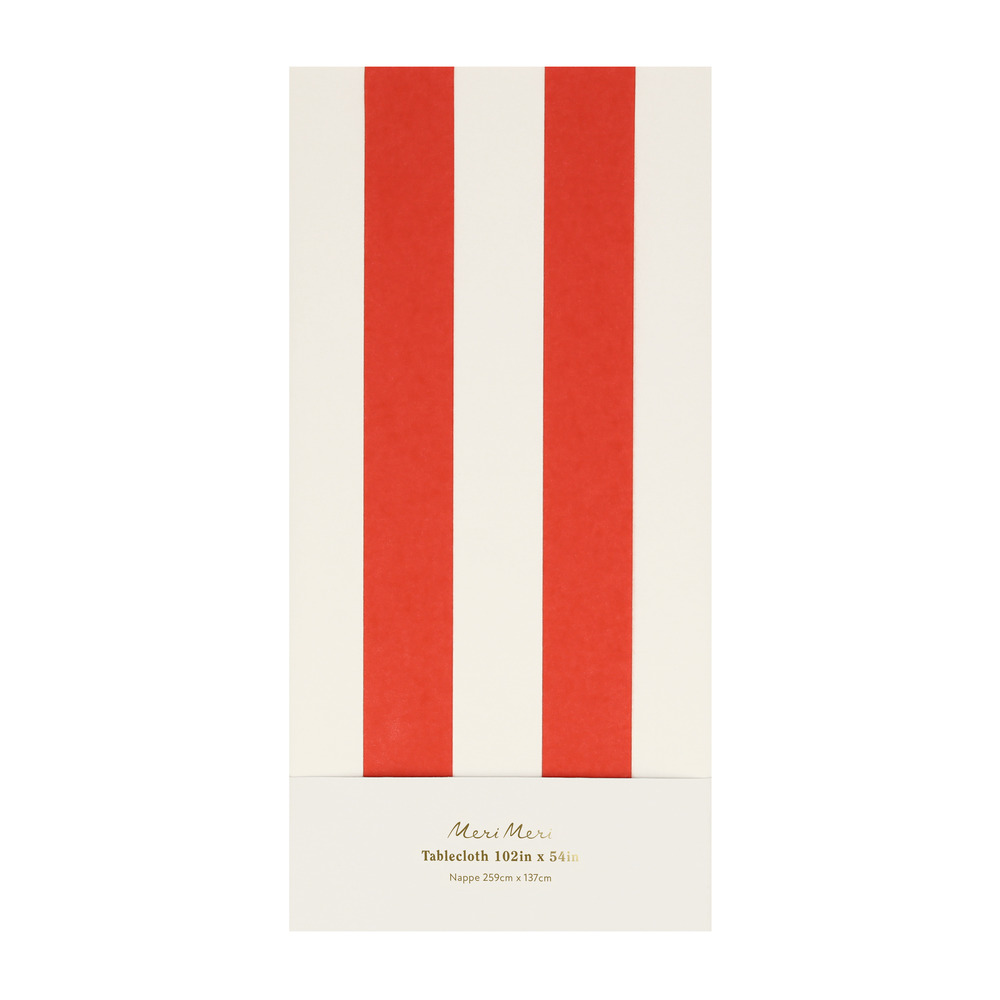 Picture of Red Striped Tablecloth
