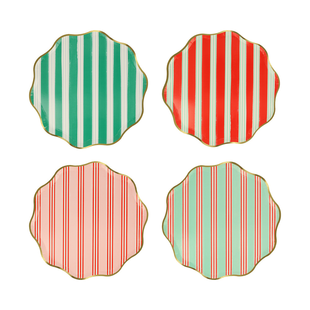 Picture of Festive Stripe Side Plates (x 8)