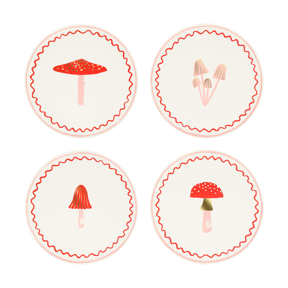 Picture of Merry Mushrooms Side Plates (x 8)