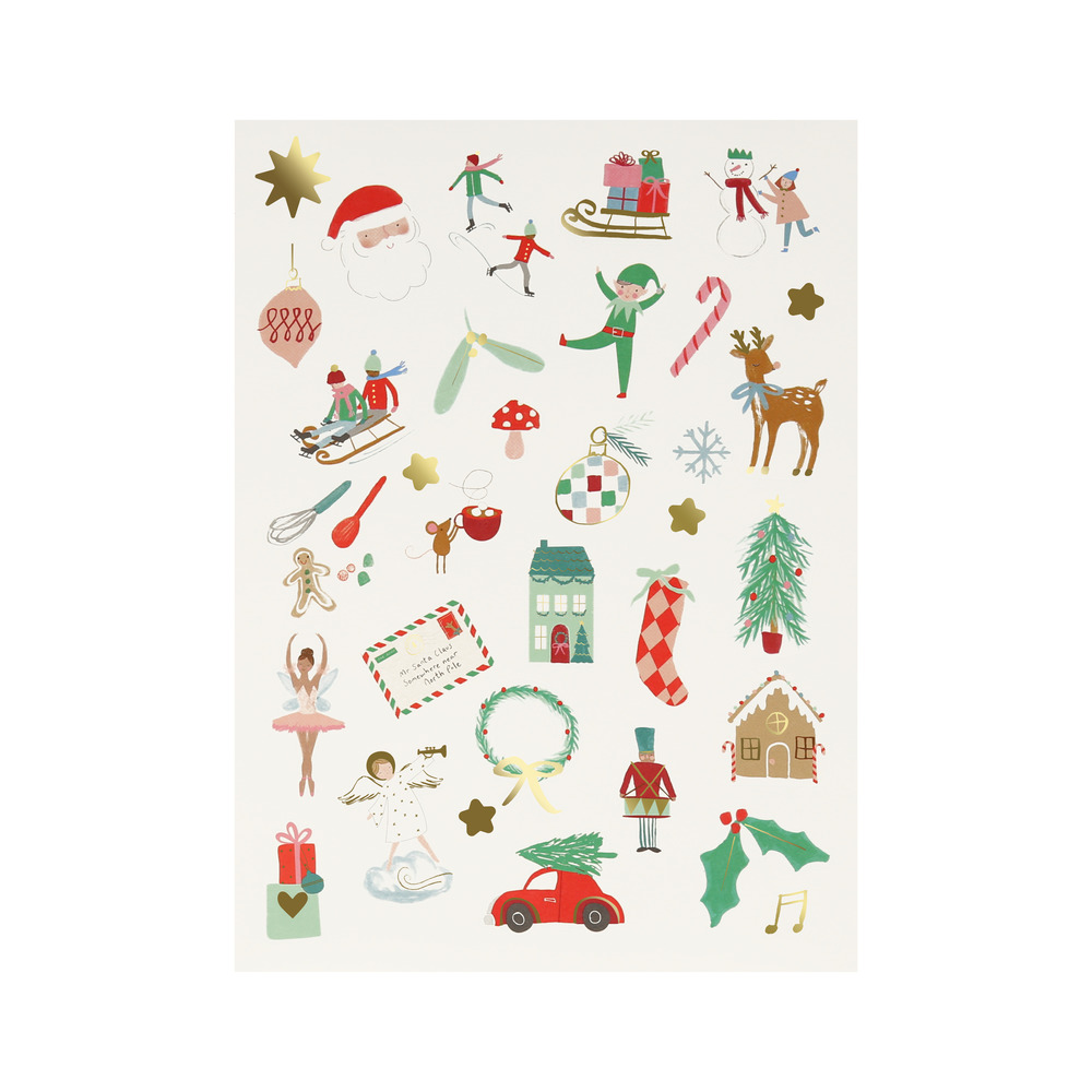 Picture of Mixed Icon Christmas Stickers (x 10 sheets)