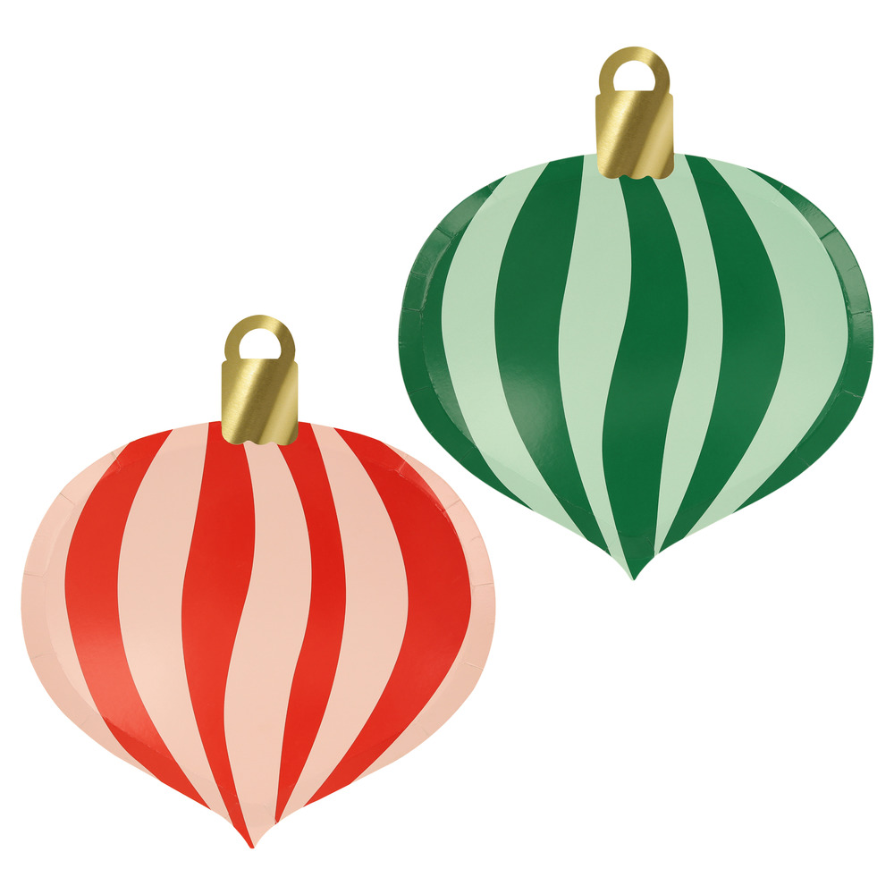 Picture of Striped Ornament Plates (x 8)