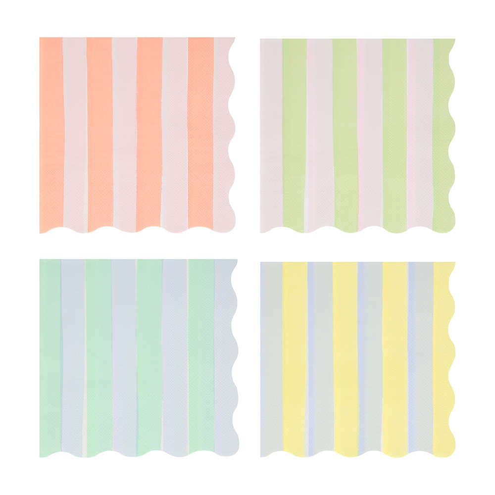 Picture of Pastel Stripe Large Napkins (x 16)