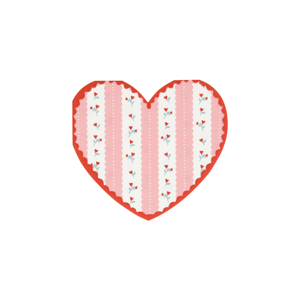 Picture of Vintage Rose Heart Napkins (x 16)