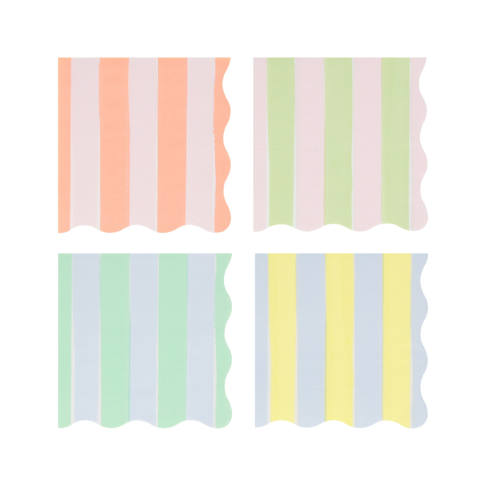 Picture of Pastel Stripe Small Napkins (x 16)