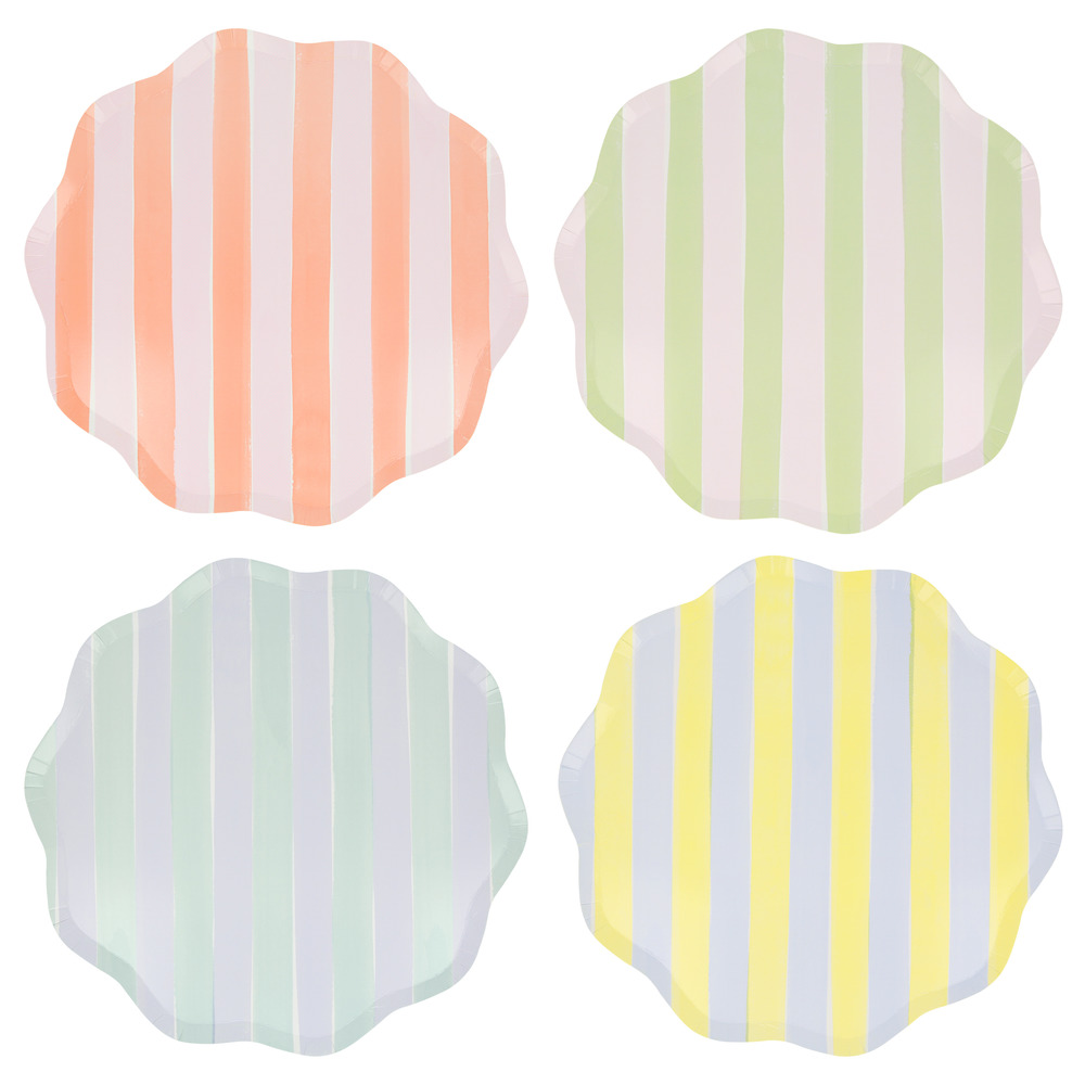 Picture of Pastel Stripe Dinner Plates (x 8)