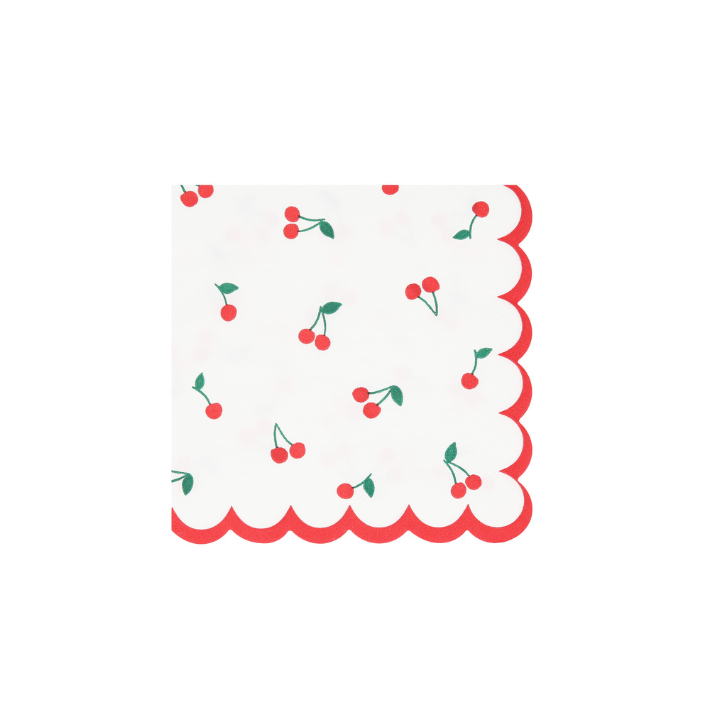 Picture of Cherry Pattern Small Napkins (x 16)