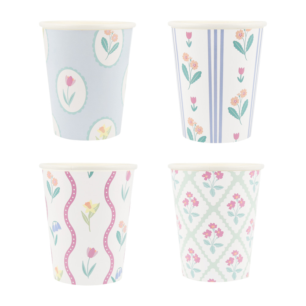 Picture of Bloomsbury Floral Pattern Cups (x 8)