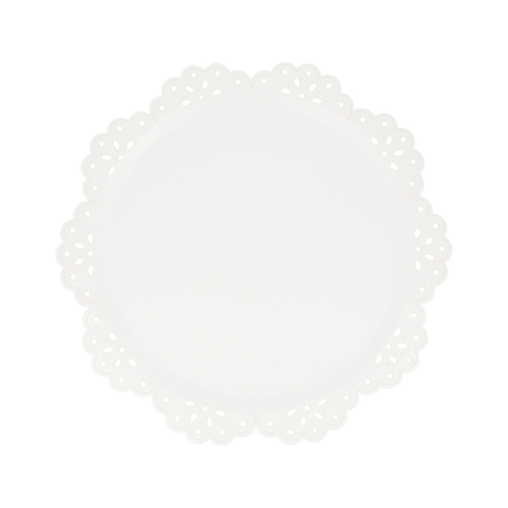 Picture of Broderie Anglaise Lace White Side Plates (x 8)