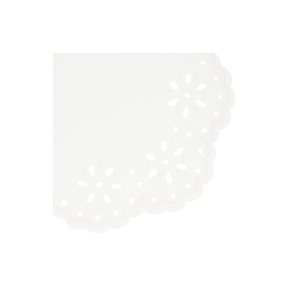 Picture of Broderie Anglaise Lace White Large Napkins (x 16)