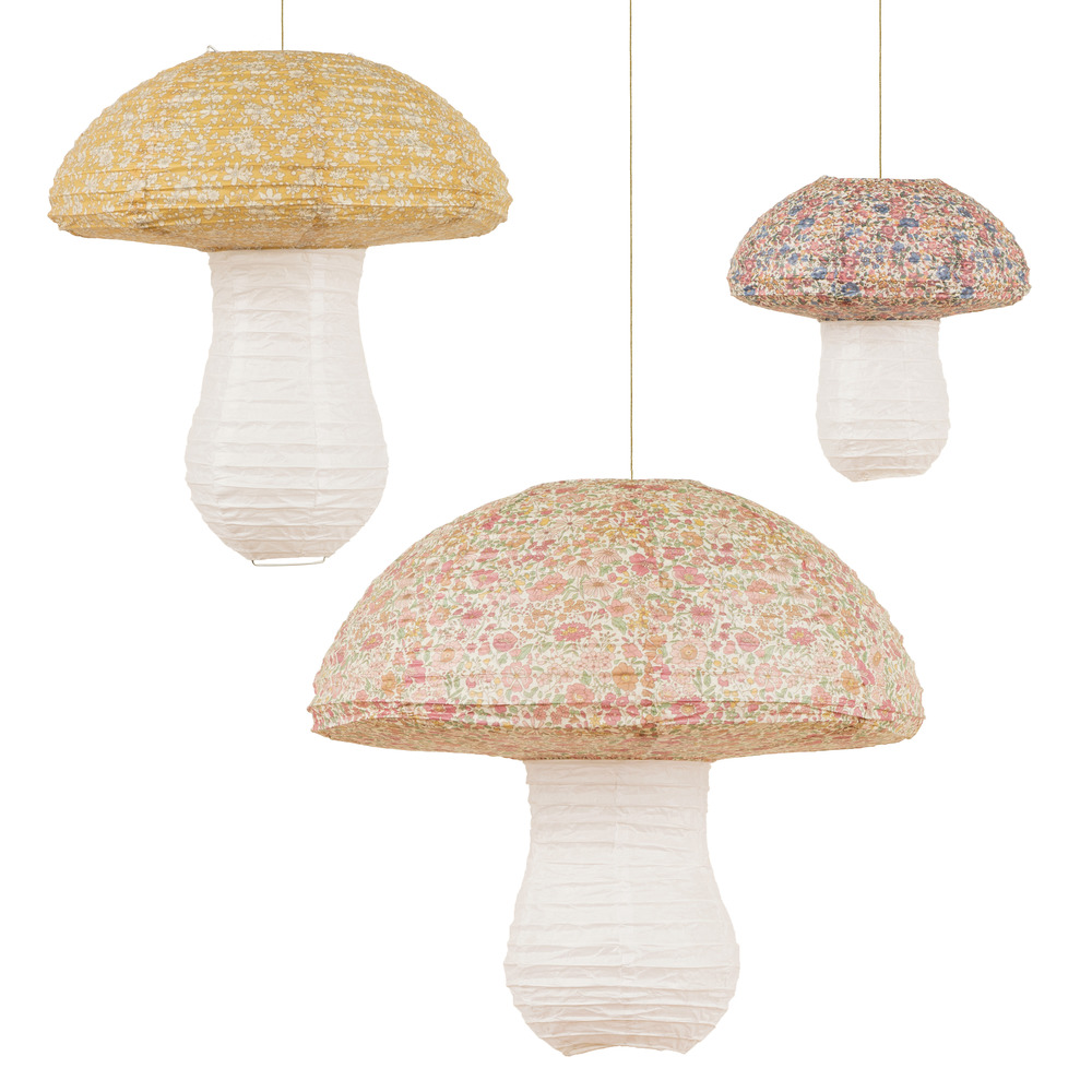 Picture of Meri Meri x Liberty Mushroom Lanterns (x 3)