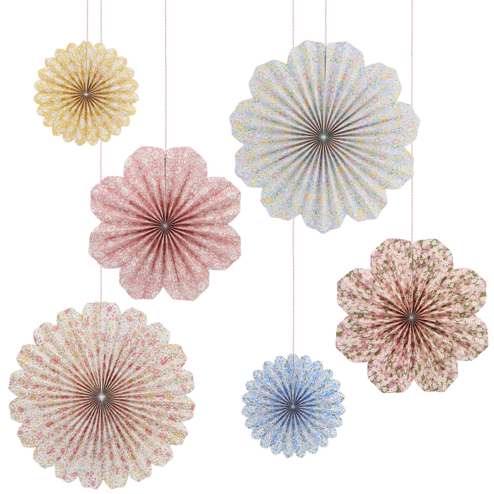 Picture of Meri Meri x Liberty Paper Pinwheel Decorations (x 