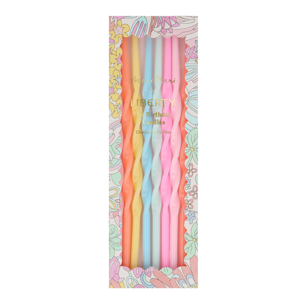 Picture of Meri Meri x Liberty Rainbow Garden Party Candles (