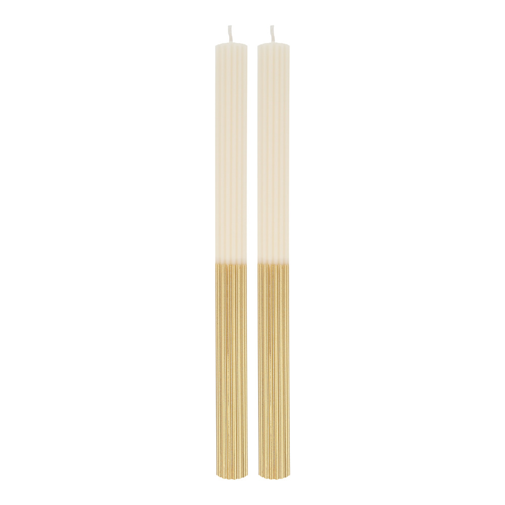 Picture of Gold Dipped Table Candles (x 2)