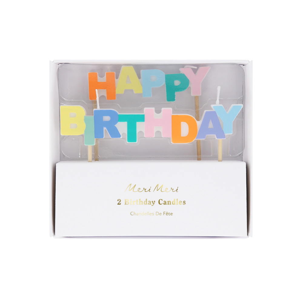 Picture of Happy Birthday Candles (x 2)