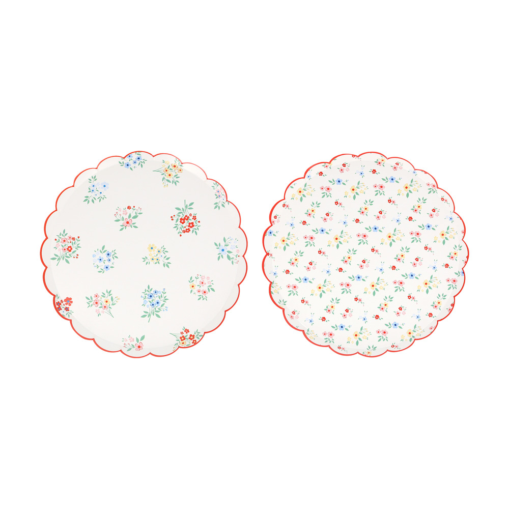 Picture of Ditsy Posy Scalloped Side Plates (x 8)