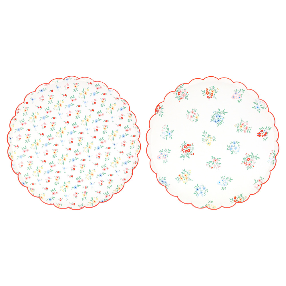 Picture of Ditsy Posy Scalloped Dinner Plates (x 8)