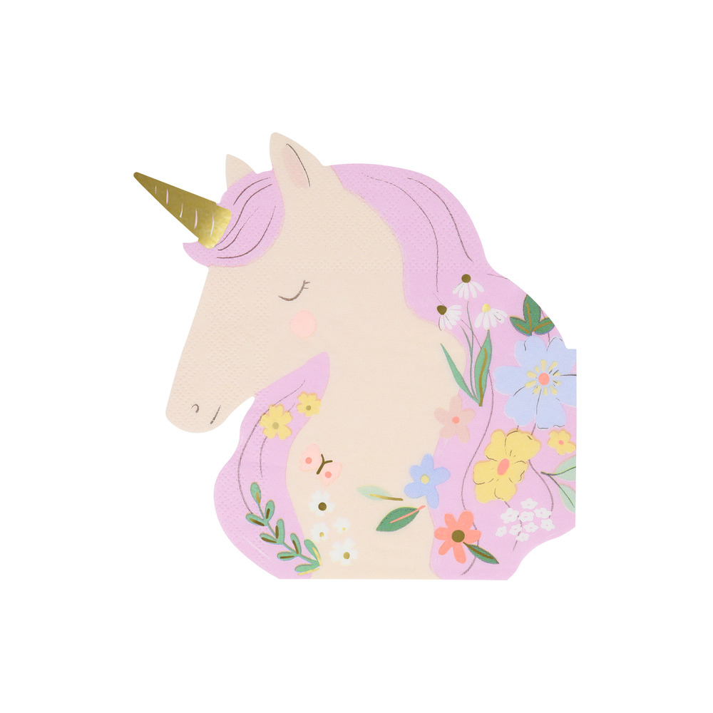 Picture of Meadow Unicorns Shaped Napkins (x 16)