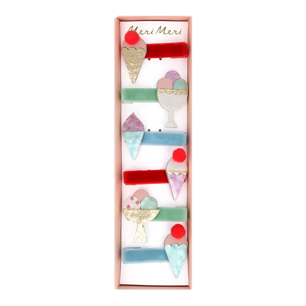 Picture of Ice Cream Hair Clips (x 6)