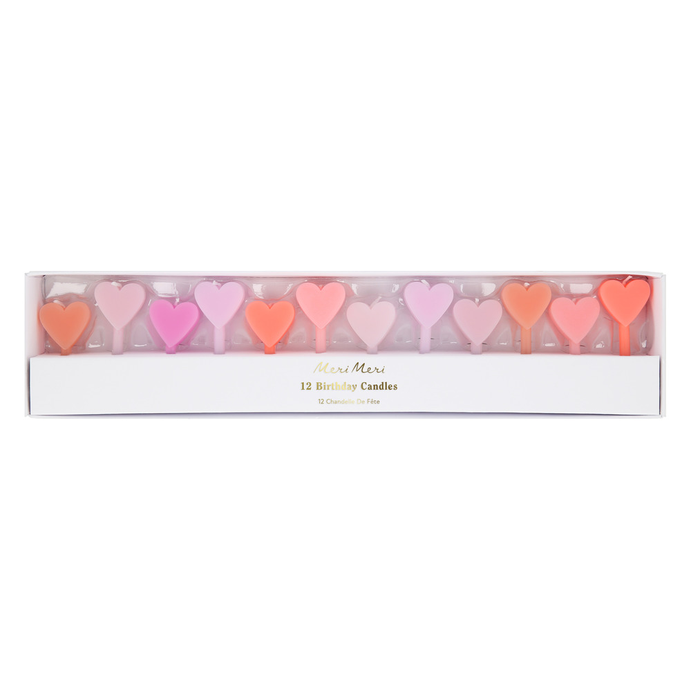Picture of Pink Heart Candles (x 12)