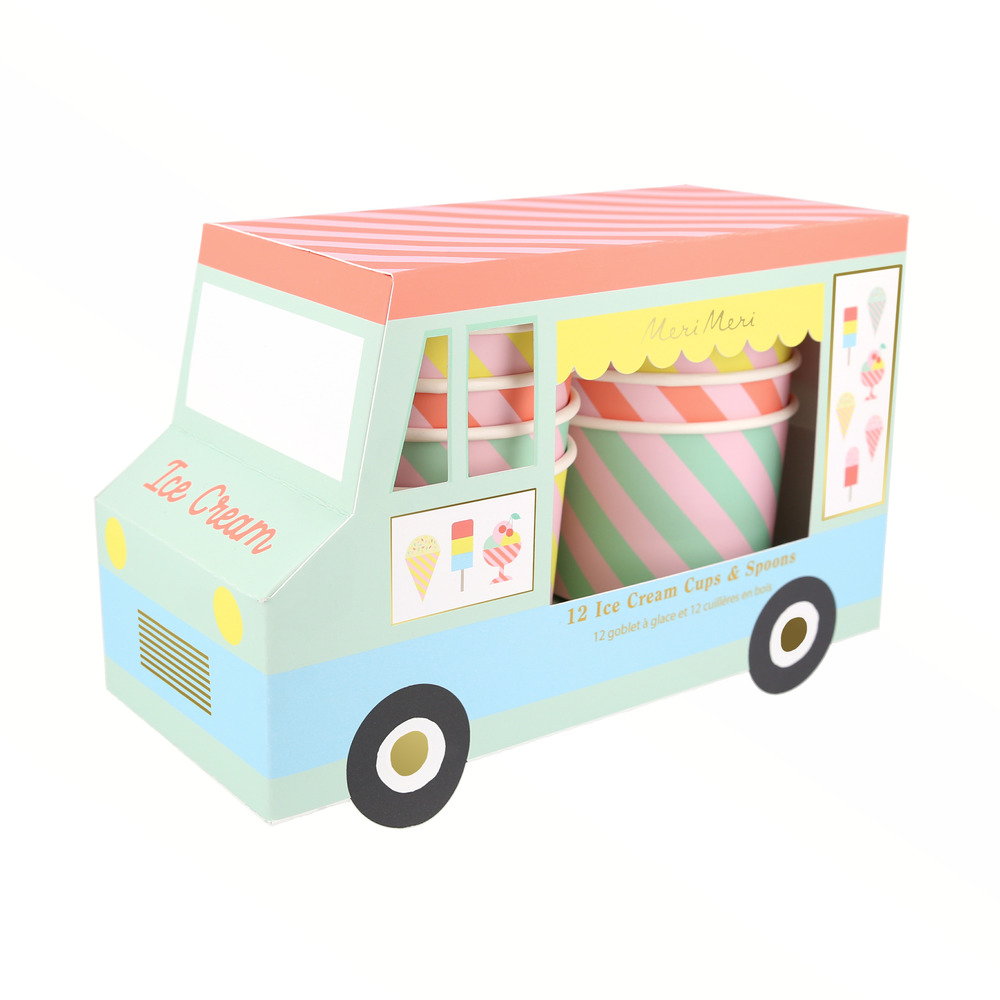 Picture of Ice Cream Cups & Spoons (x 12)
