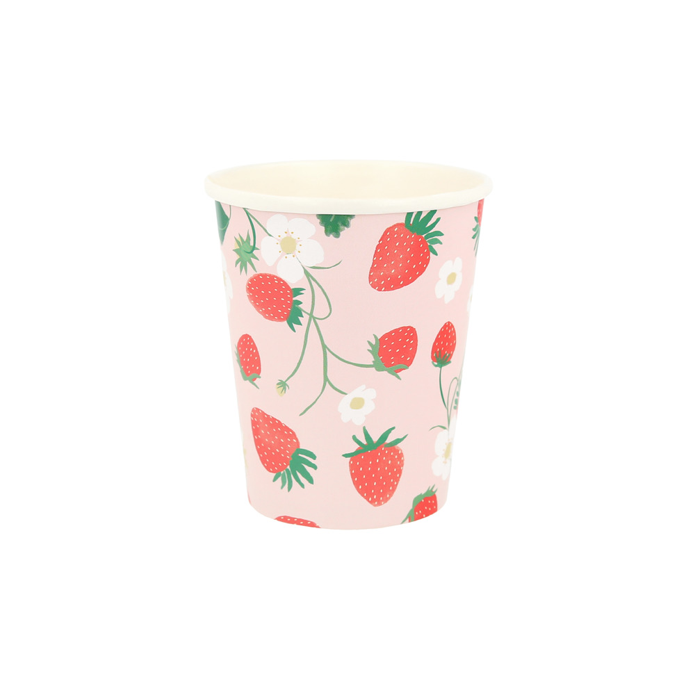 Picture of Strawberry Pattern Cups (x 8)