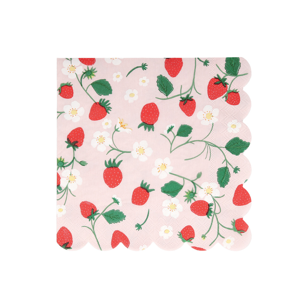Picture of Strawberry Pattern Large Napkins (x 16)
