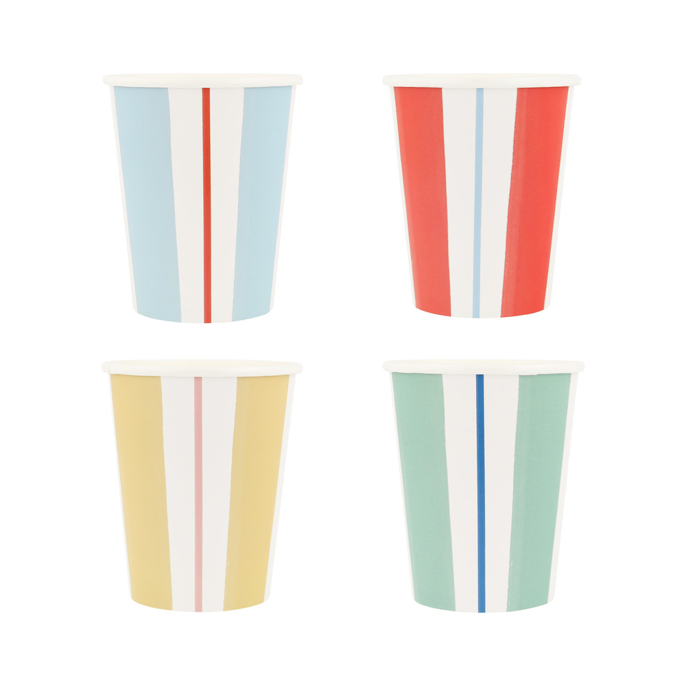 Picture of Preppy Stripe Cups (x 8)