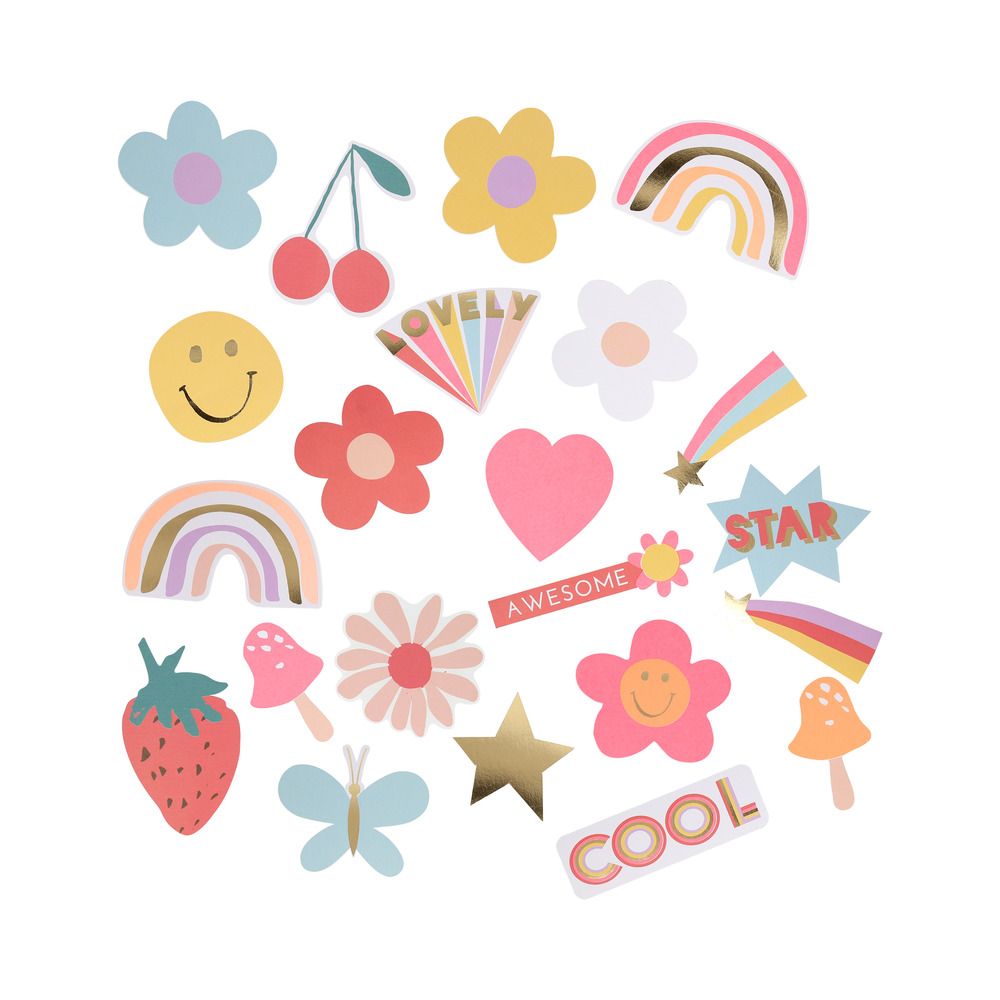 Picture of Happy Icons Shaped Stickers (x 25)