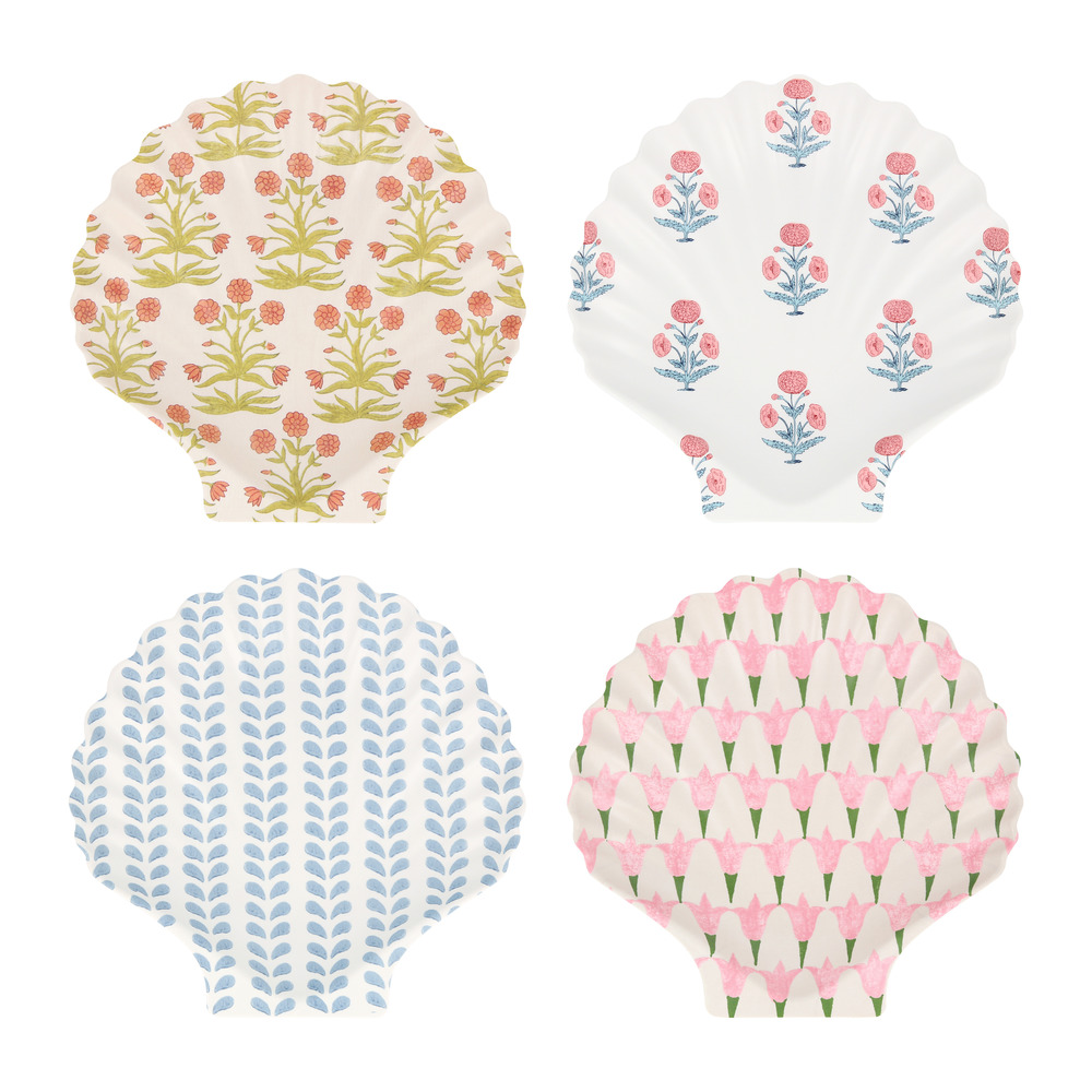 Picture of Meri Meri x Molly Mahon Reusable Shell Plates (x 4
