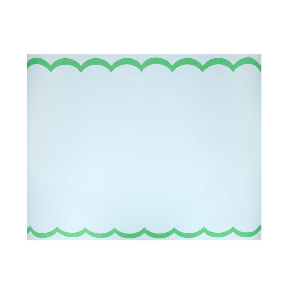 Picture of Scalloped Edge Blue Green Table Runner