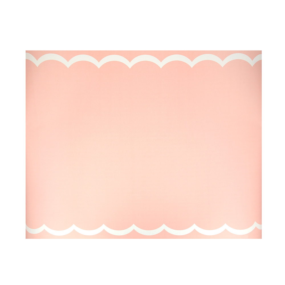 Picture of Scalloped Edge Pink Table Runner