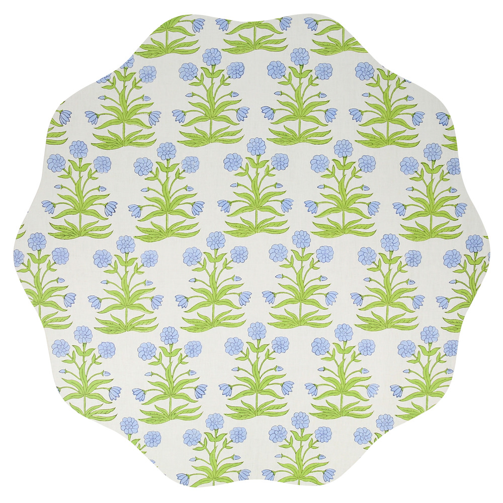 Picture of Meri Meri x Molly Mahon Blue Flower Placemat