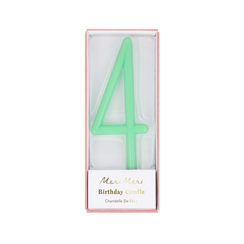 Picture of Large Slim Number 4 Candle (x 1)