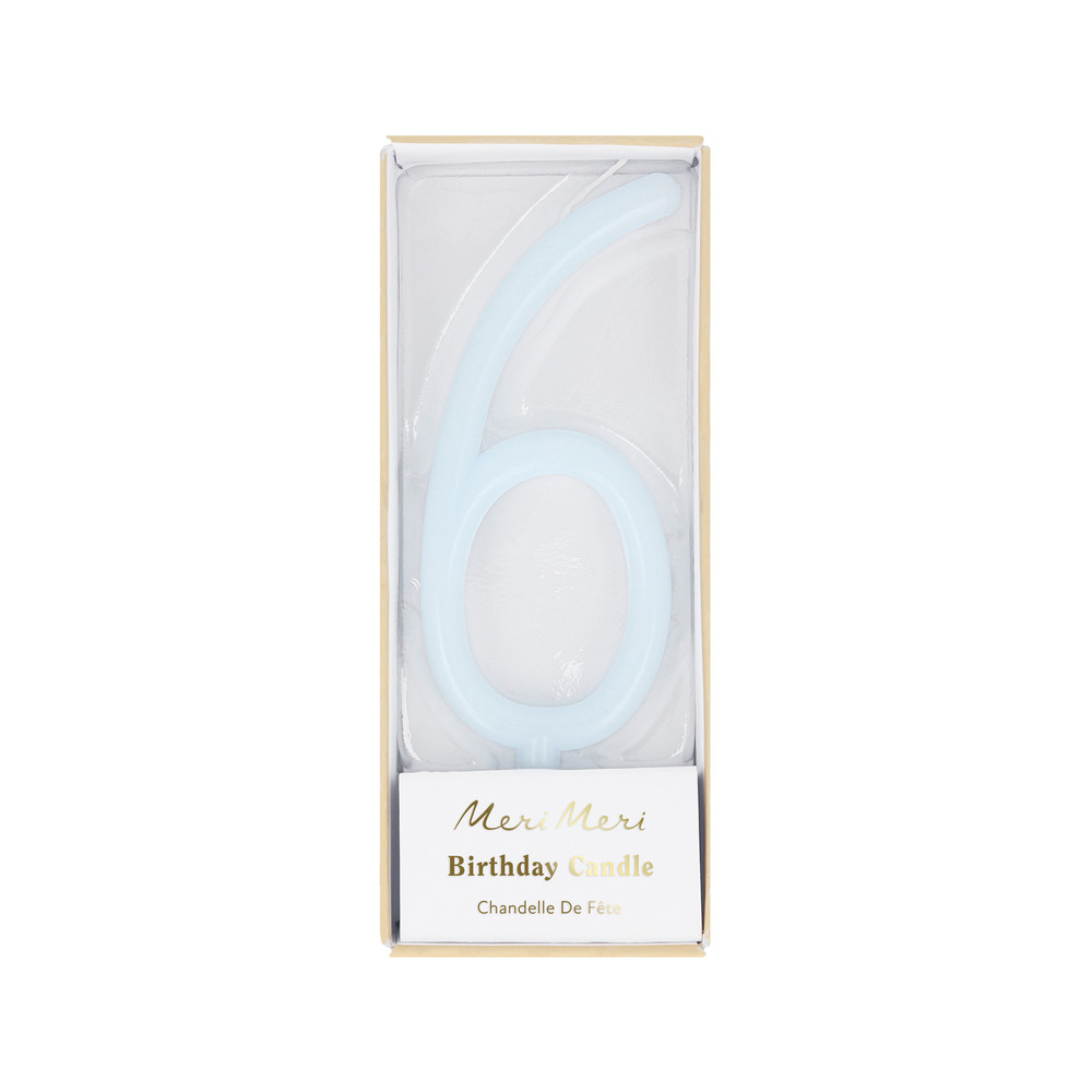 Picture of Large Slim Number 6 Candle (x 1)