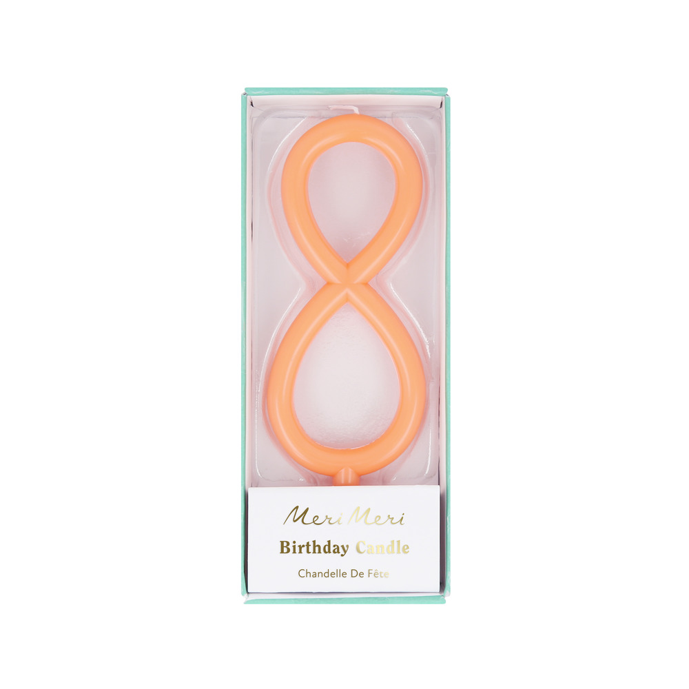 Picture of Large Slim Number 8 Candle (x 1)