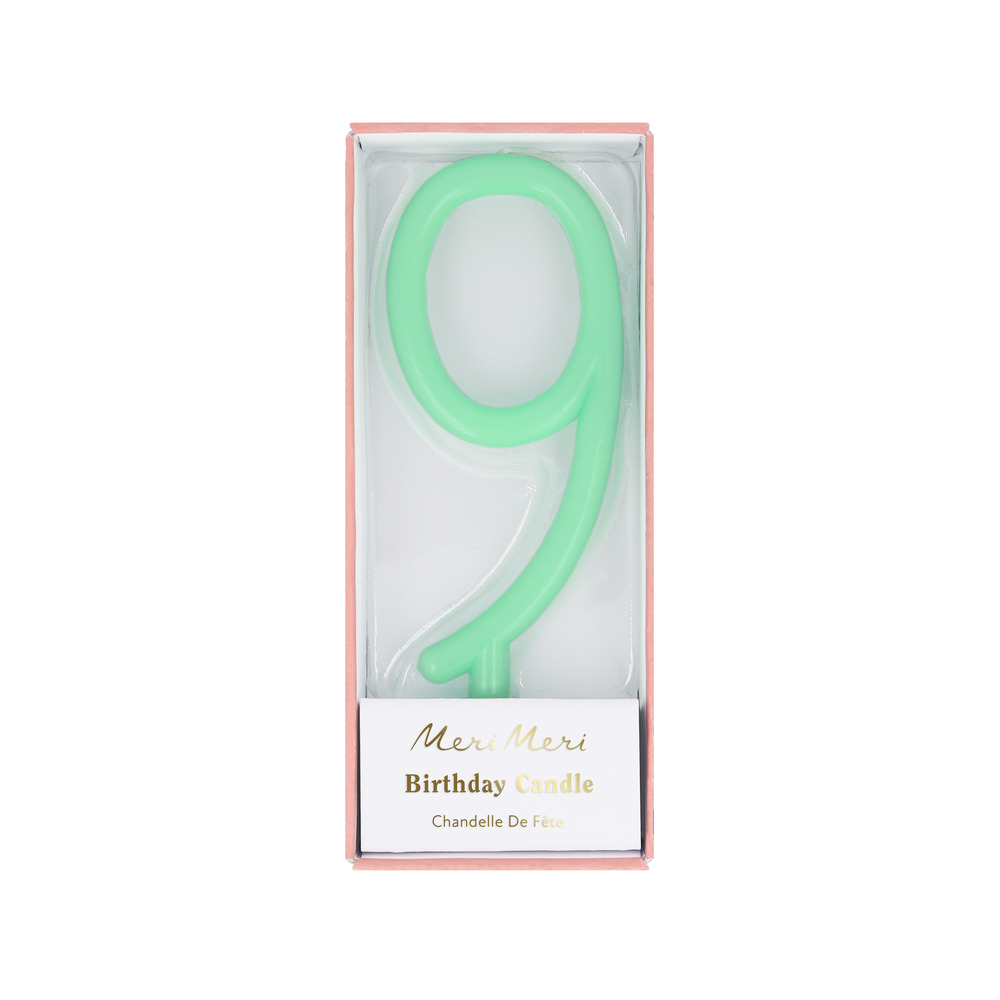 Picture of Large Slim Number 9 Candle (x 1)