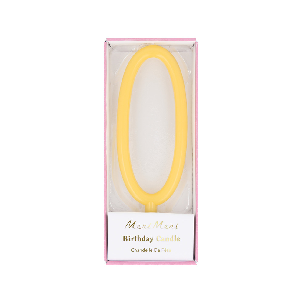 Picture of Large Slim Number 0 Candle (x 1)