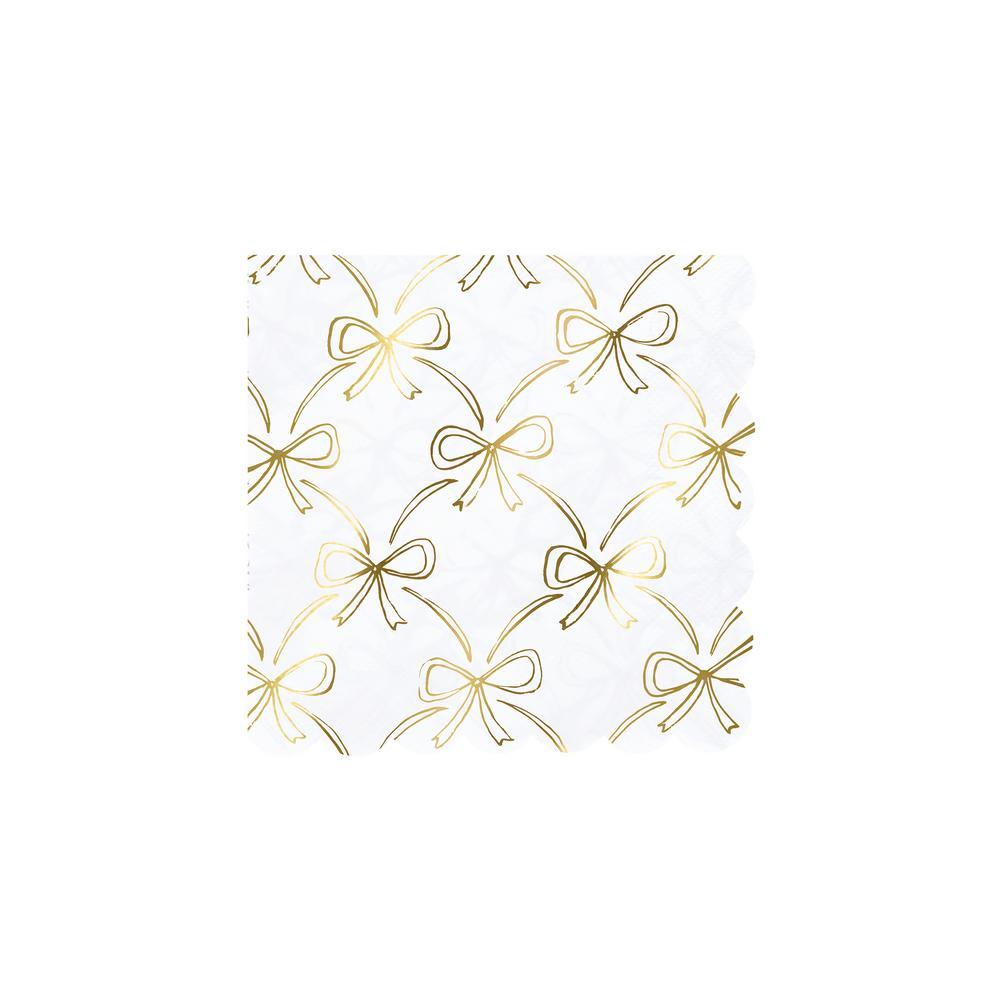 Picture of Gold Bow Small Napkins (x 16)
