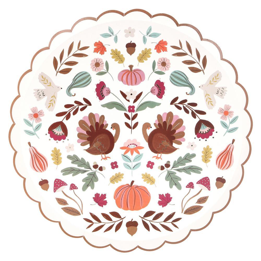 Picture of Folk Fall Dinner Plates (x 8)